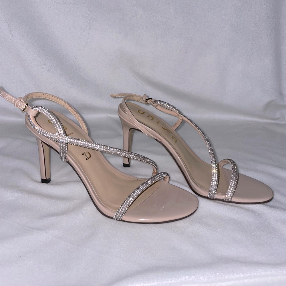 Nude Rhinestone heels size 5.5